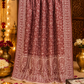 Elegant Paisley Shawl with Gift Box — Maroon Pastel