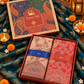 Beige and Red Paisley Shawl Gift Box Set For Men & Women