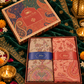 Beige and Peach Paisley Shawl Gift Box Set For Men & Women