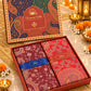 Wine and Red Paisley Shawl Gift Box Set For Men & Women