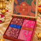 Wine and Rose Paisley Shawl Gift Box Set For Men & Women
