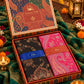 Navy Blue and Rose Paisley Shawl Gift Box Set For Men & Women