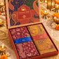Wine and Mustard Paisley Shawl Gift Box Set For Men & Women