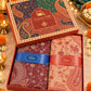 Wine and Peach Paisley Shawl Gift Box Set For Men & Women