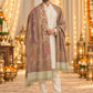 Beige and Peach Paisley Shawl Gift Box Set For Men & Women