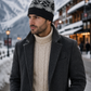 Weavers Villa Geometric Pattern Knitted Skull Cap with Ribbed Cuff for Men Soft Stretch Fit | Warm Ear Coverage | Lightweight Comfort | Easy Pull-On Wear