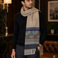 Weavers Villa Premium Geometric Print Men’s Mufflers – Stylish, Warm & Versatile Winter Accessories