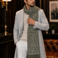 Weavers Villa Premium Geometric Print Men’s Mufflers – Stylish, Warm & Versatile Winter Accessories