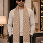 Weavers Villa Premium Geometric Print Men’s Mufflers – Stylish, Warm & Versatile Winter Accessories
