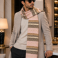 Weavers Villa Premium Geometric Print Men’s Mufflers – Stylish, Warm & Versatile Winter Accessories