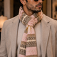 Weavers Villa Premium Geometric Print Men’s Mufflers – Stylish, Warm & Versatile Winter Accessories