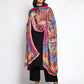 Weavers Villa Women's Poly Silk Digital Graphic Printed Mirror Work Ethnic Dupatta