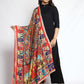 Weavers Villa Women's Poly Silk Digital Graphic Printed Mirror Work Ethnic Dupatta