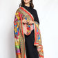 Weavers Villa Women's Poly Silk Digital Graphic Printed Mirror Work Ethnic Dupatta