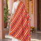 Dp2-Hv-105 — rear three-quarter drape showing Phulkari embroidery and border