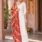 Dp2-Hv-105 — festive Phulkari dupatta, full-length model view