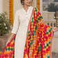 Dp2-Hv-109 — Phulkari dupatta, closer embroidered drape view