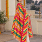 Dp2-Hv-109 — three-quarter side drape of embroidered Phulkari dupatta