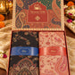Black and Peach Paisley Shawl Gift Box Set For Men & Women