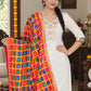 HV-ANARKALI — Phulkari dupatta, closer embroidered drape view