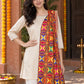 HV-BUTTERFLY — Phulkari dupatta, closer embroidered drape view