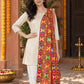 HV-BUTTERFLY — festive Phulkari dupatta, full-length model view
