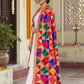 HV-PANKH — three-quarter side drape of embroidered Phulkari dupatta