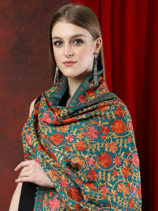 Women Aari Embroidered Shawl