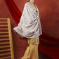 Women White Woven Shawl