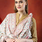 Women White Woven Shawl