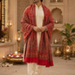 Pashmina Wool Shawl with Gift Box — Red