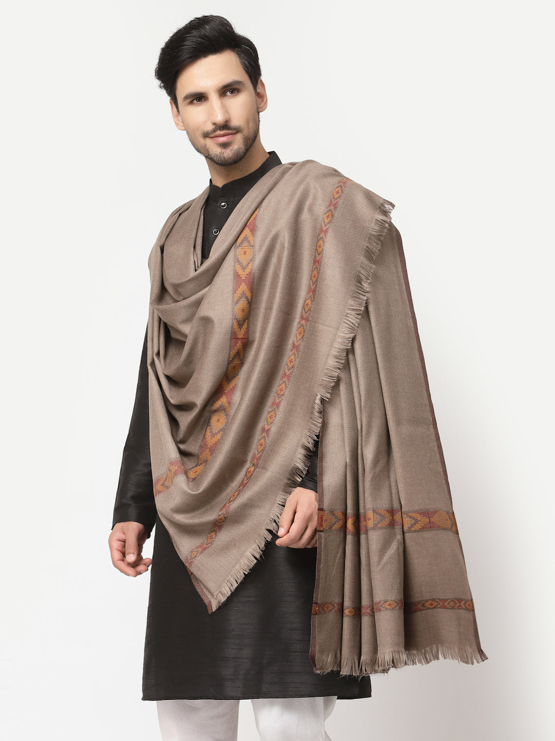 Kullu Design Wool Blend Shawl