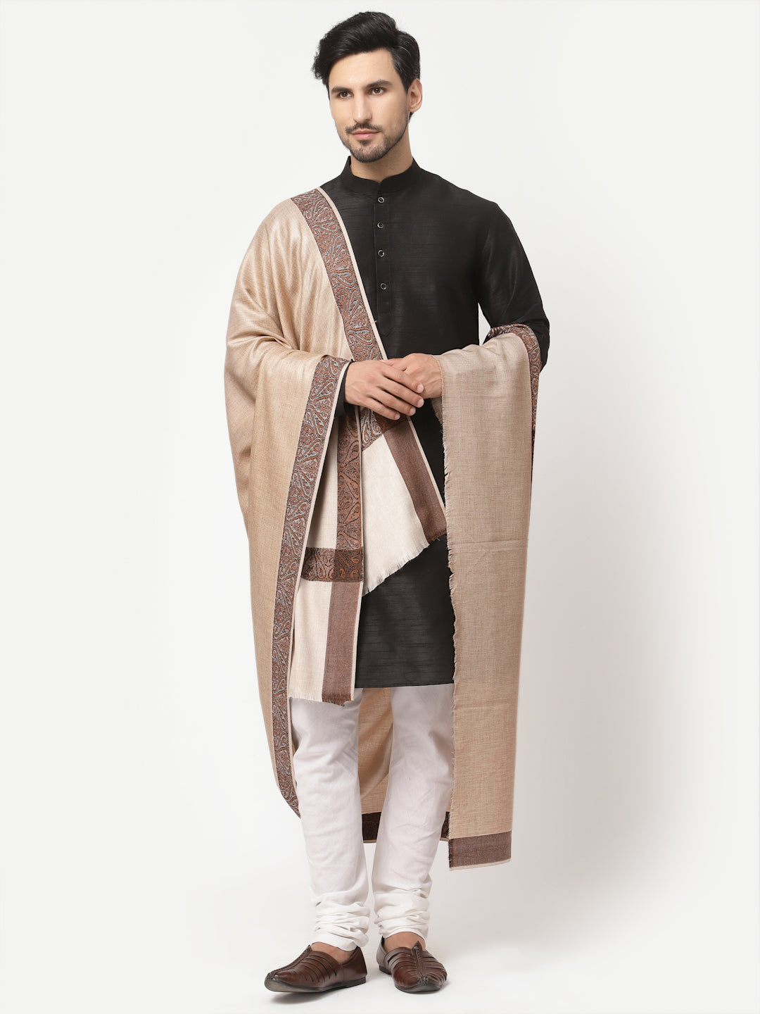 Men's Woven Border Woollen Lohi