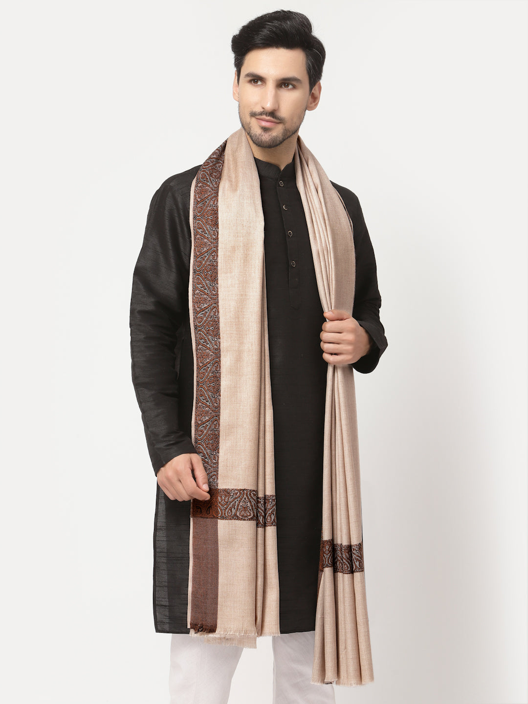 Men's Woven Border Woollen Lohi