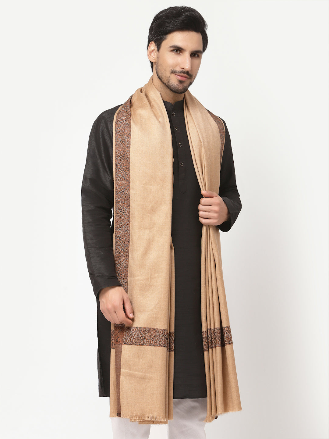 Men's Woven Border Woollen Lohi