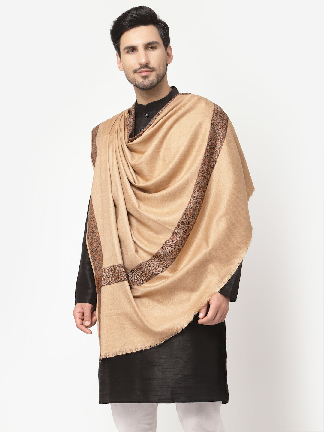 Men's Woven Border Woollen Lohi