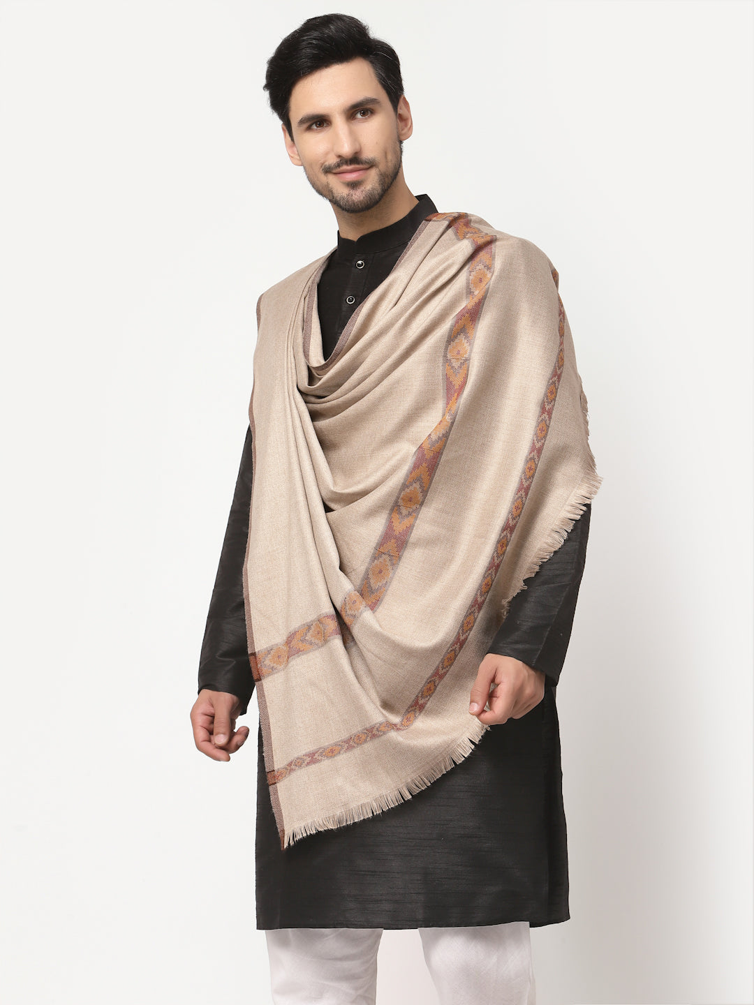 Kullu Design Wool Blend Shawl