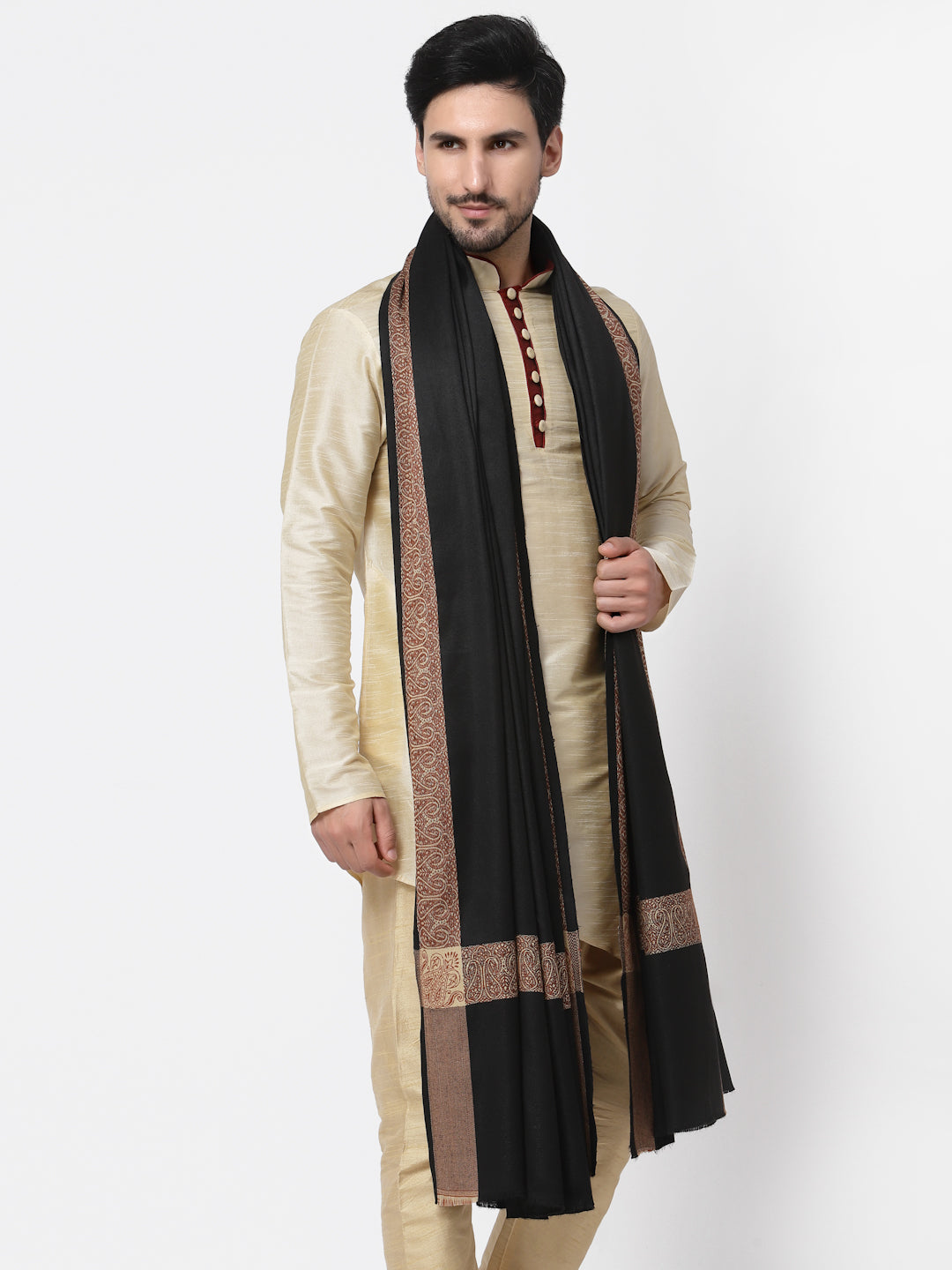 Men's Woven Border Woollen Lohi