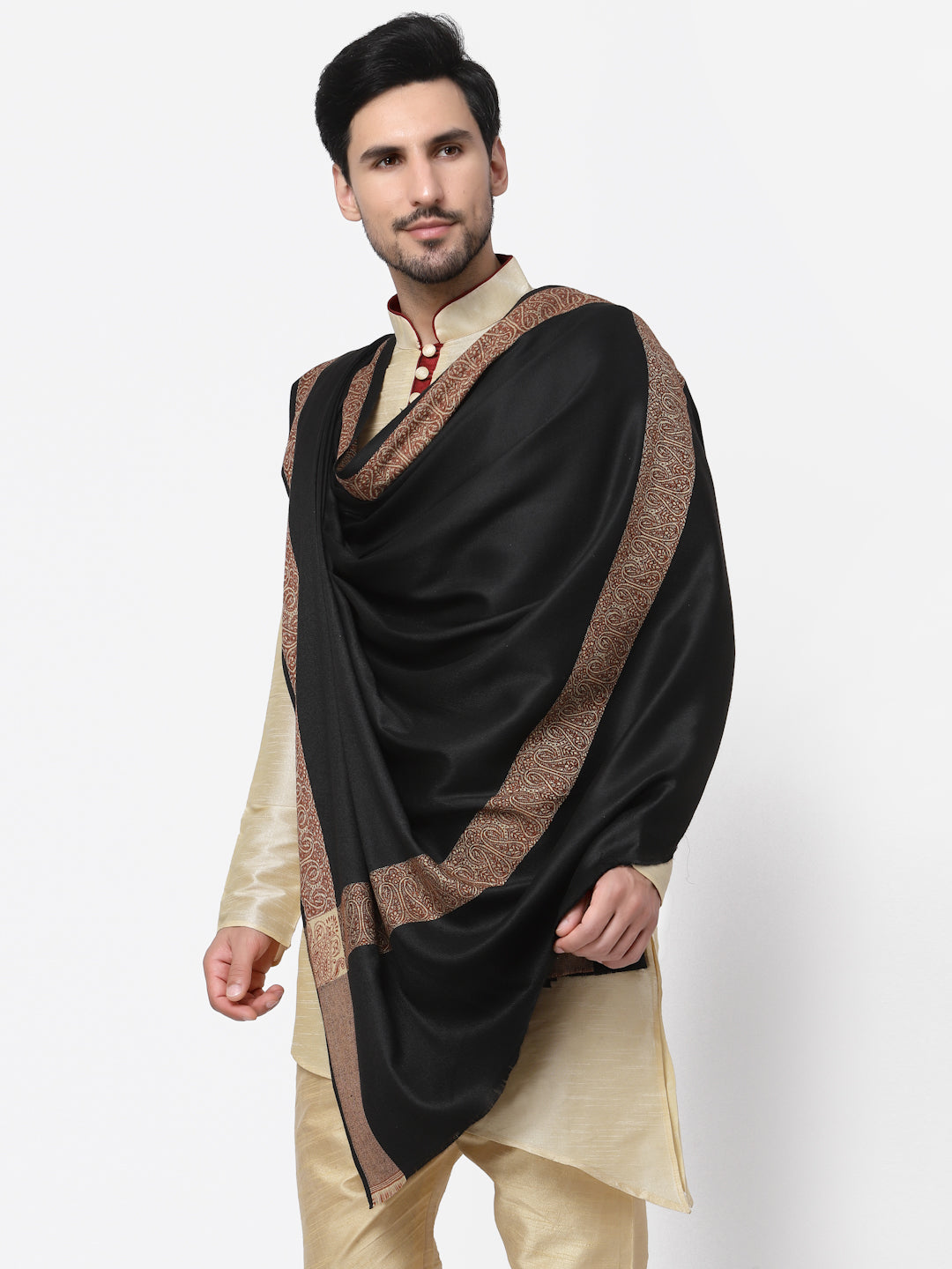 Men's Woven Border Woollen Lohi