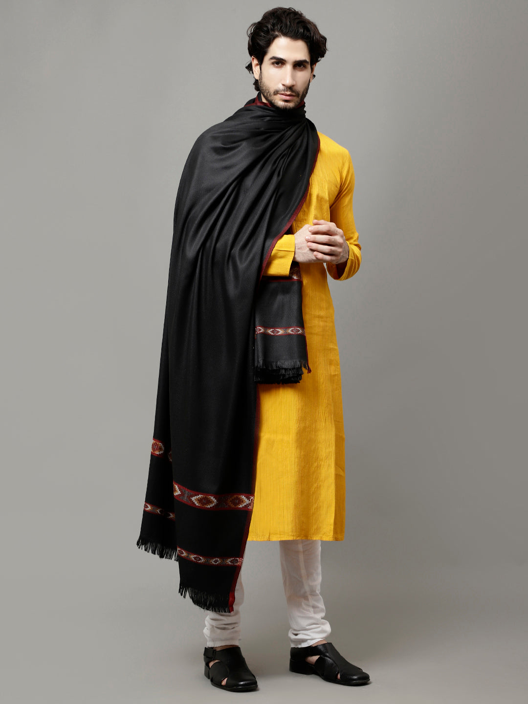 Kullu Design Wool Blend Shawl