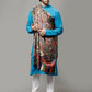 Weavers Villa Men's Acro Wool Blend Digital Print Design Woven Shawl