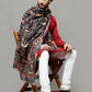 Weavers Villa Men's Acro Wool Blend Digital Print Design Woven Shawl