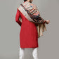 Weavers Villa Men's Acro Wool Blend Digital Print Design Woven Shawl