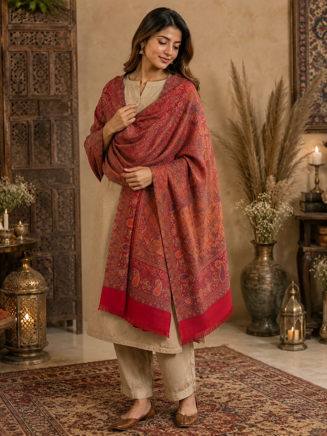 Pashmina Wool Shawl for Women with Premium Gift Box | Soft Winter Wrap | Perfect Birthday & Festive Gift