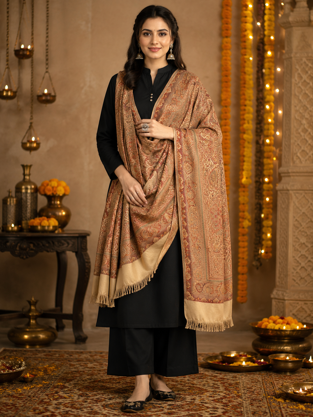 Pashmina Wool Shawl for Women with Premium Gift Box | Soft Winter Wrap | Perfect Birthday & Festive Gift