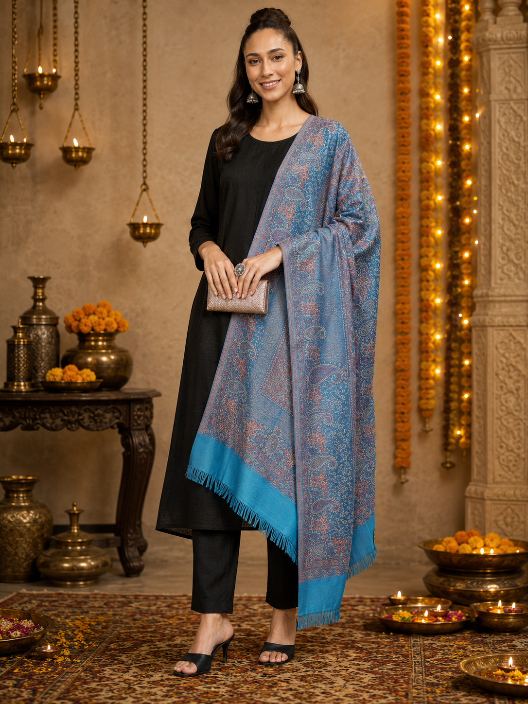 Pashmina Wool Shawl for Women with Premium Gift Box | Soft Winter Wrap | Perfect Birthday & Festive Gift