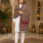 Weavers Villa Men's Kullu Border Woven Cashmilon Wool Gents Shawls, Muffler, Stoles for Men, 100cm x 200cm