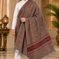 Weavers Villa Men's Kullu Border Woven Cashmilon Wool Gents Shawls, Muffler, Stoles for Men, 100cm x 200cm