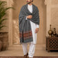 Weavers Villa Men's Kullu Border Woven Cashmilon Wool Gents Shawls, Muffler, Stoles for Men, 100cm x 200cm