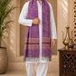 Weavers Villa Men's Kullu Border Woven Cashmilon Wool Gents Shawls, Muffler, Stoles for Men, 100cm x 200cm